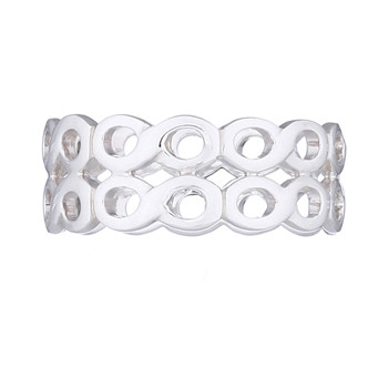Double Layout Infinity Silver Band Ring by BeYindi 