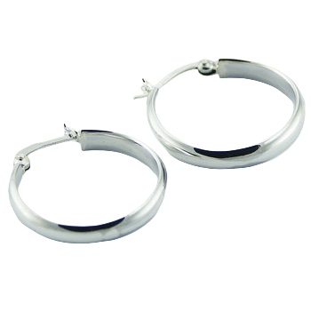 Timeless Elegant Sterling Silver Hoops Earrings Lightweight by BeYindi 