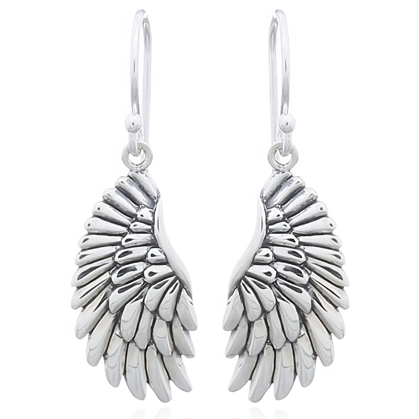 Wings Of Cupid In Sterling Silver Dangle Earrings by BeYindi 
