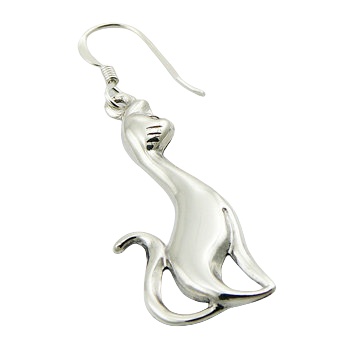 Siamese Cats Sterling Silver Dangle Earrings by BeYindi 2