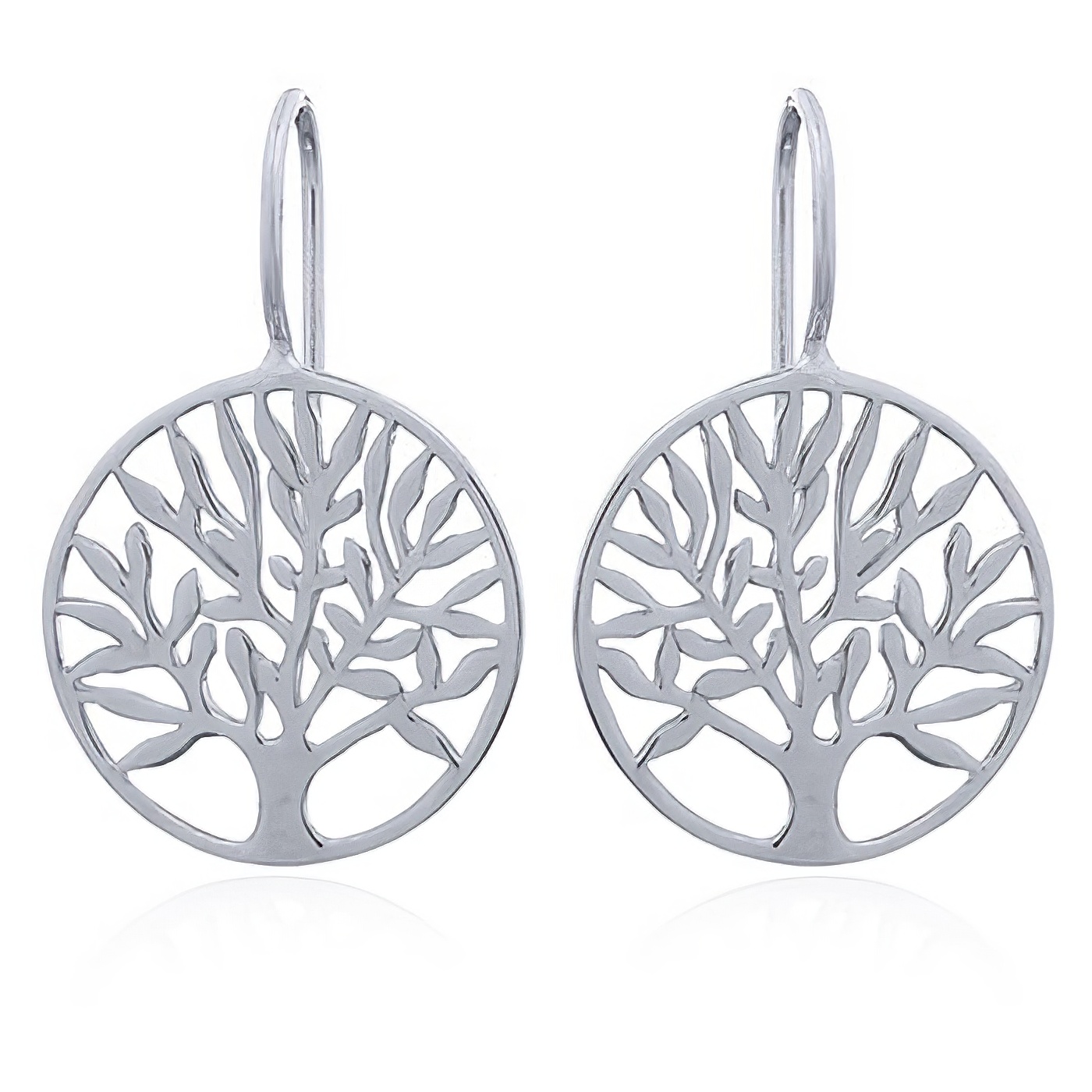 Casted Openwork Sterling Silver Tree of Life Drop Earrings by BeYindi 