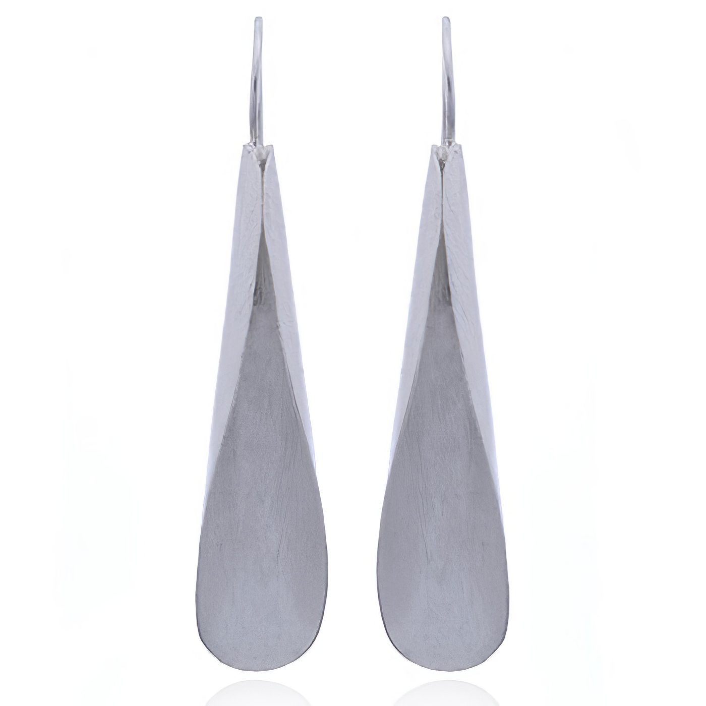 925 Silver Drop Earrings Large Gorgeous Concaved Drops by BeYindi 