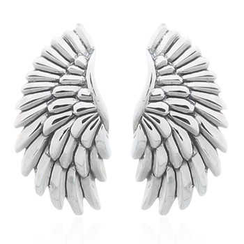 Wings Of Cupid In Sterling Silver Stud Earrings by BeYindi 