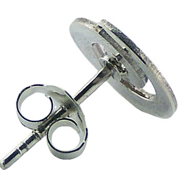 Fancy Small Sterling Silver Stud Earrings Cut Out Twirl by BeYindi 3
