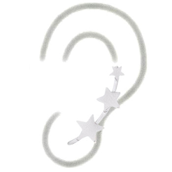 Twinkle Stars On Silver Line Earrings by BeYindi 2