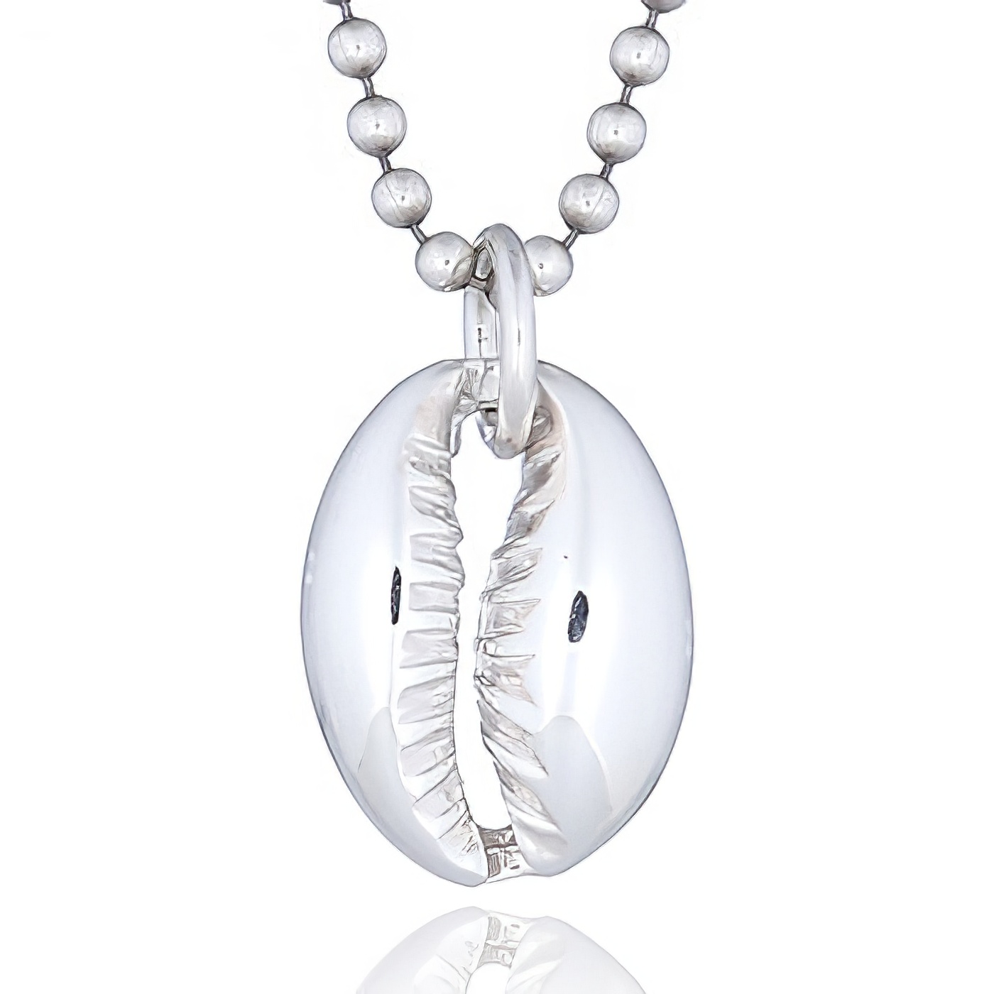 Cowrie Seashell Silver Pendant by BeYindi 