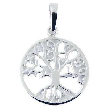 Exquisit Sterling Silver Pendant Tree of Life Twirling Branches by BeYindi 