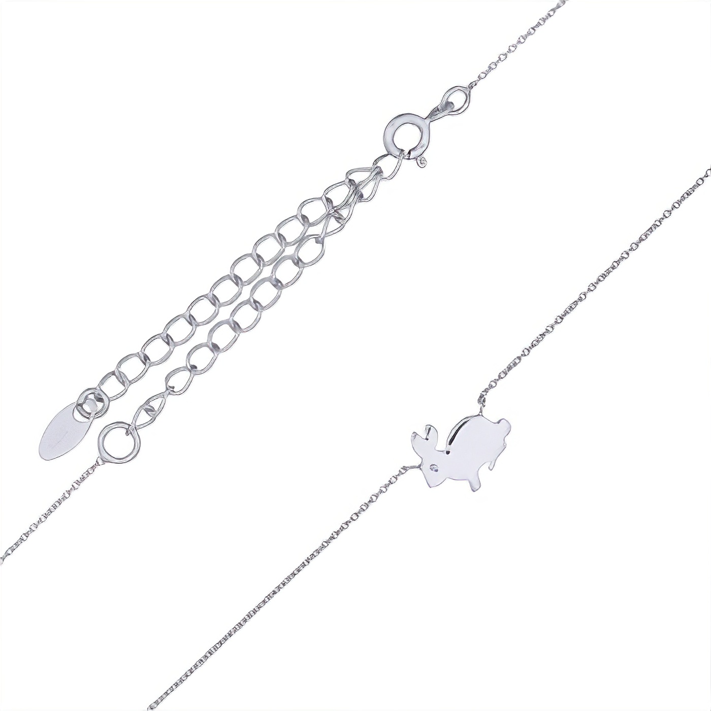 Rabbit Symbol of 2023 Lunar Year Chain Necklace (40+5 cm) in 925 Silver by BeYindi 
