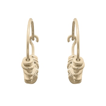 Yellow Gold Asymmetric Silver Gravels In Silver Hoop Earrings by BeYindi 