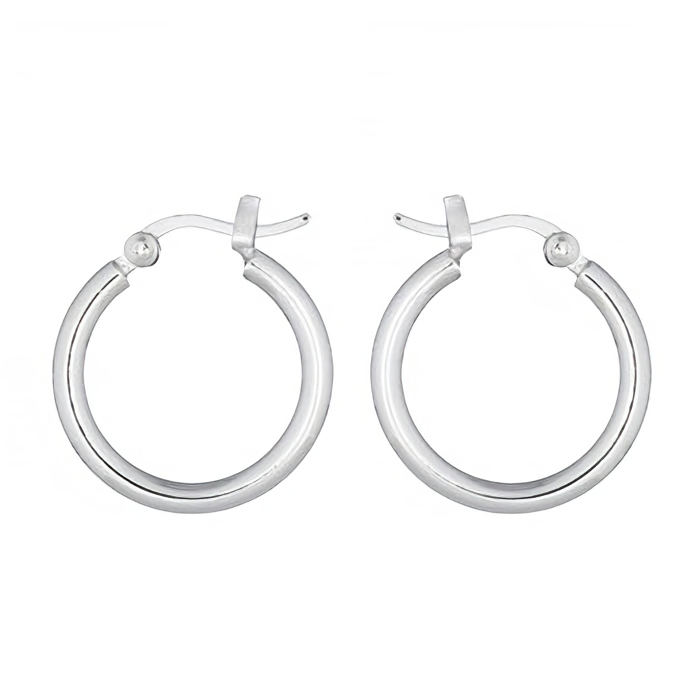 Circle Hoop 925 Silver Earrings by BeYindi 