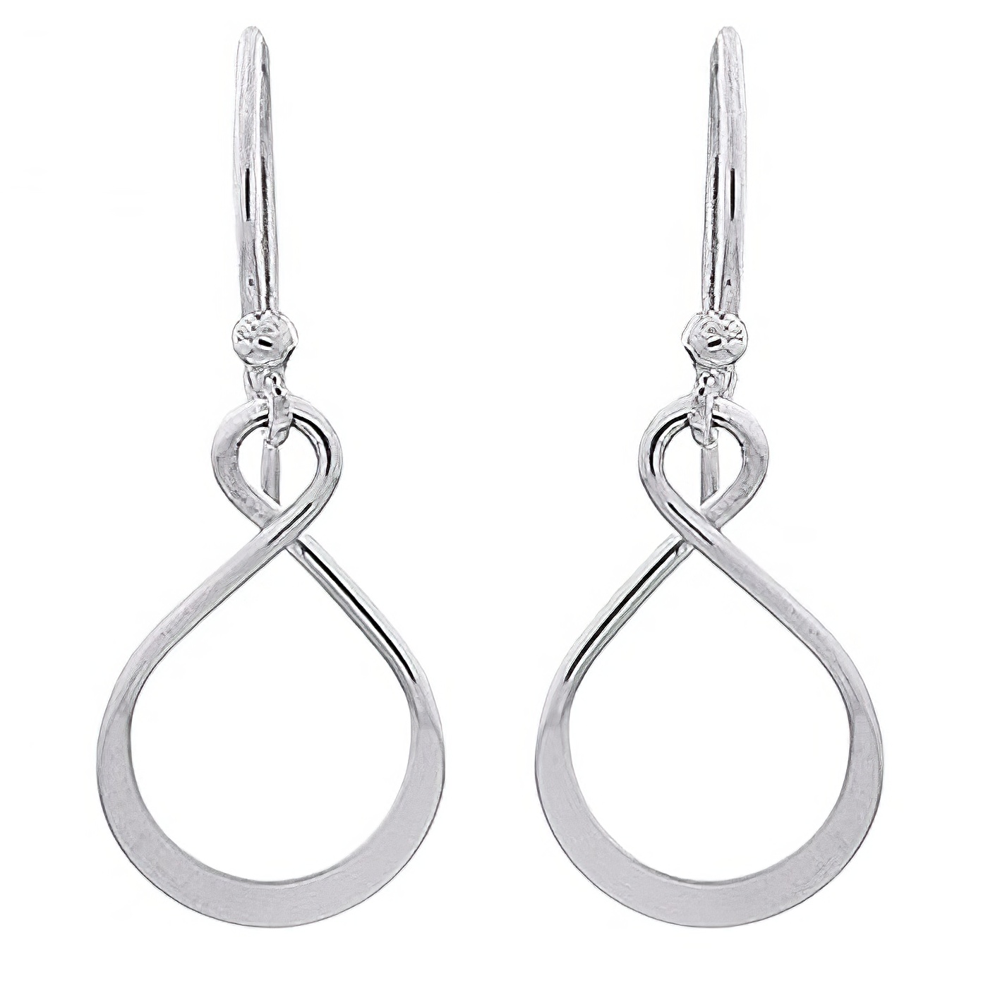 Sterling Silver Infinity Dangle Earrings Exuberant Shine by BeYindi 
