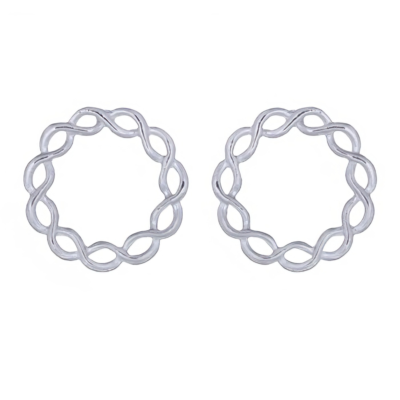Circle Infinity 925 Stud Earrings by BeYindi 