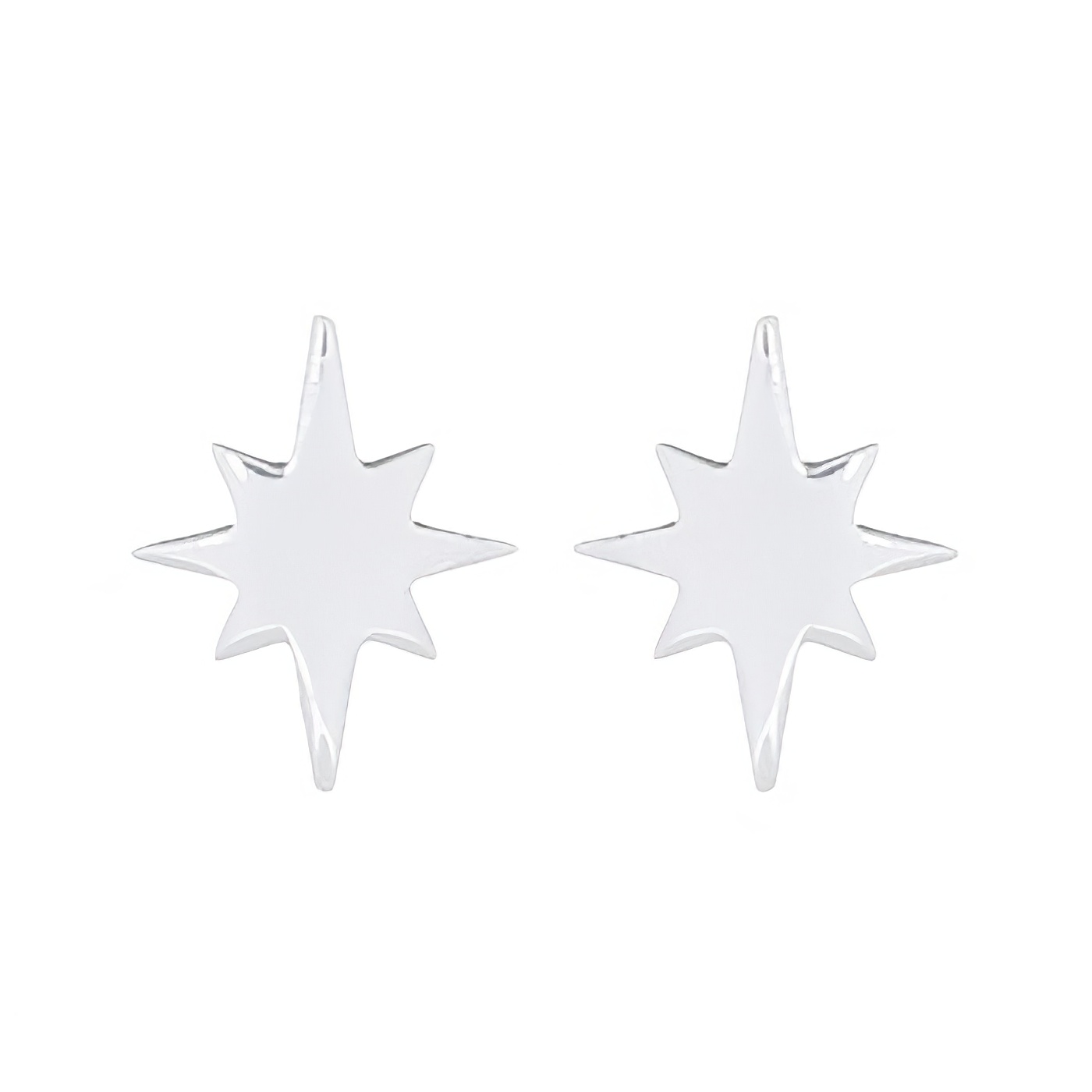 Shining Star Stud 925 Silver Earrings by BeYindi 