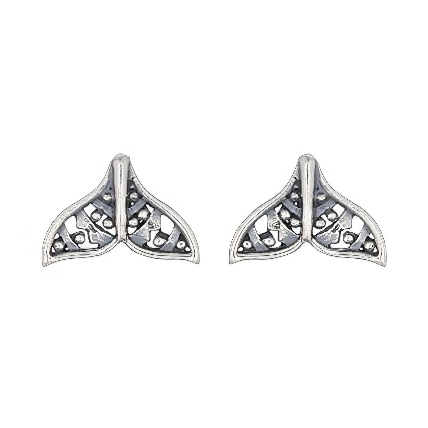 Tales Of Whale Sterling Silver Vintage Stud Earrings by BeYindi 