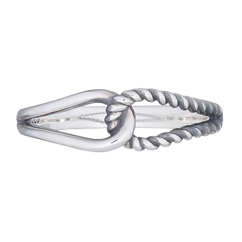 Twined Strings Plain Silver 925 Ring by BeYindi 