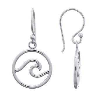 Wave of Sea Sterling Silver 925 Dangle Earrings by BeYindi 