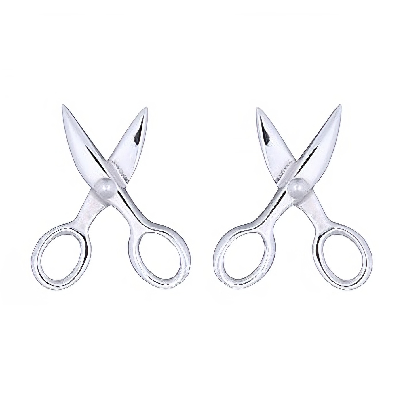 Sterling Silver Tiny Scissor Stud Earrings by BeYindi 