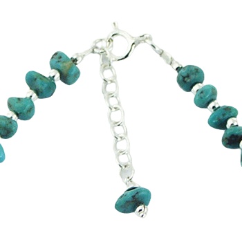 Tree of Life Charm Bracelet Sterling Silver & Turquoise Beads by BeYindi 3