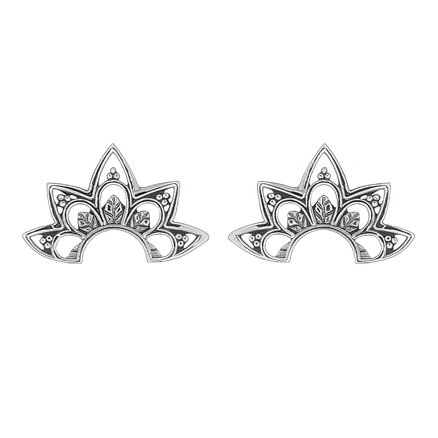 Gorgeous Lotus 925 Silver Stud Earrings by BeYindi 