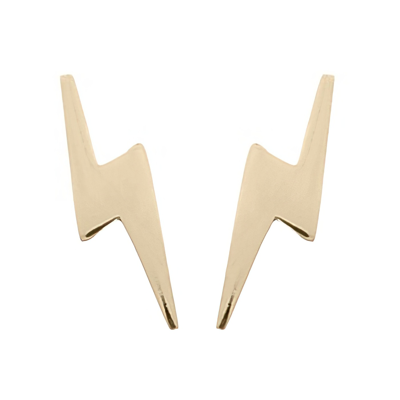 Brilliant Thunder Yellow Gold Plated 925 Silver Stud Earrings by BeYindi 