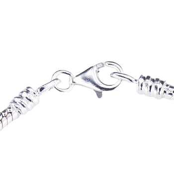 Smart Plain Sterling Silver Snake Chain Bracelet For Bead Design by BeYindi 2