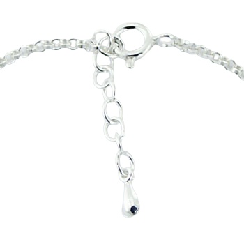 Sterling Silver Rollo Chain Bracelet Single Freshwater Pearl by BeYindi 3