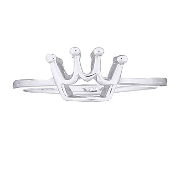 Four Pointed Crown 925 Silver Ring by BeYindi 