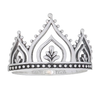 Henna Petals Crown 925 Silver Ring by BeYindi 