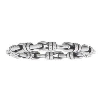 Anchor Interlocked Chain 925 Silver Ring by BeYindi 