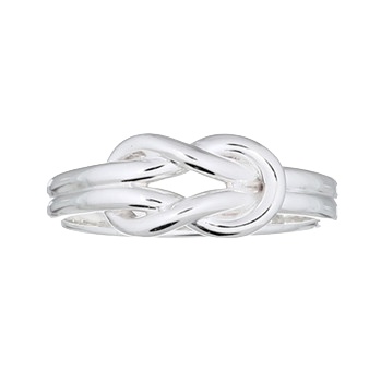 Tie The Plain Ropes Knot 925 Silver Ring by BeYindi 