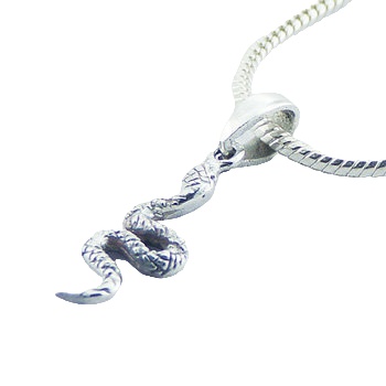Ornamented Chinese Zodiac Sterling Silver Snake Pendant by BeYindi 