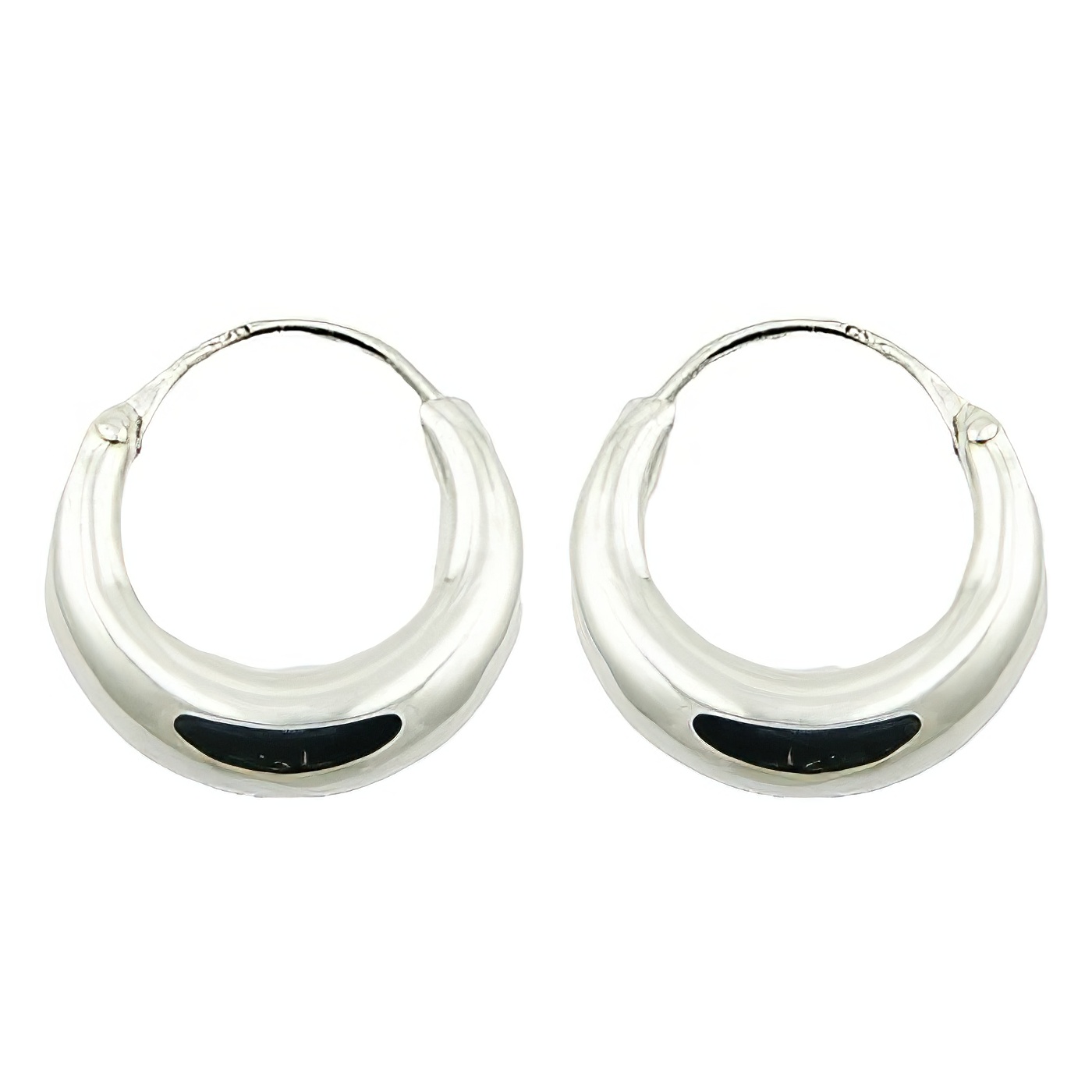 Plain Sterling Silver 20x20mm Hoop Earrings by BeYindi 