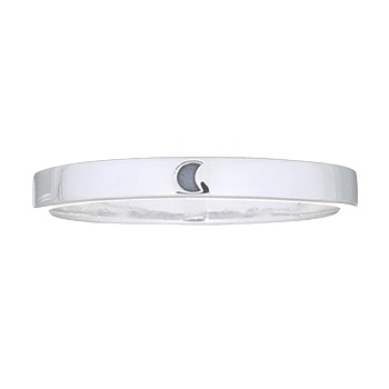 Little Crescent Moon On 925 Silver Band Ring by BeYindi 