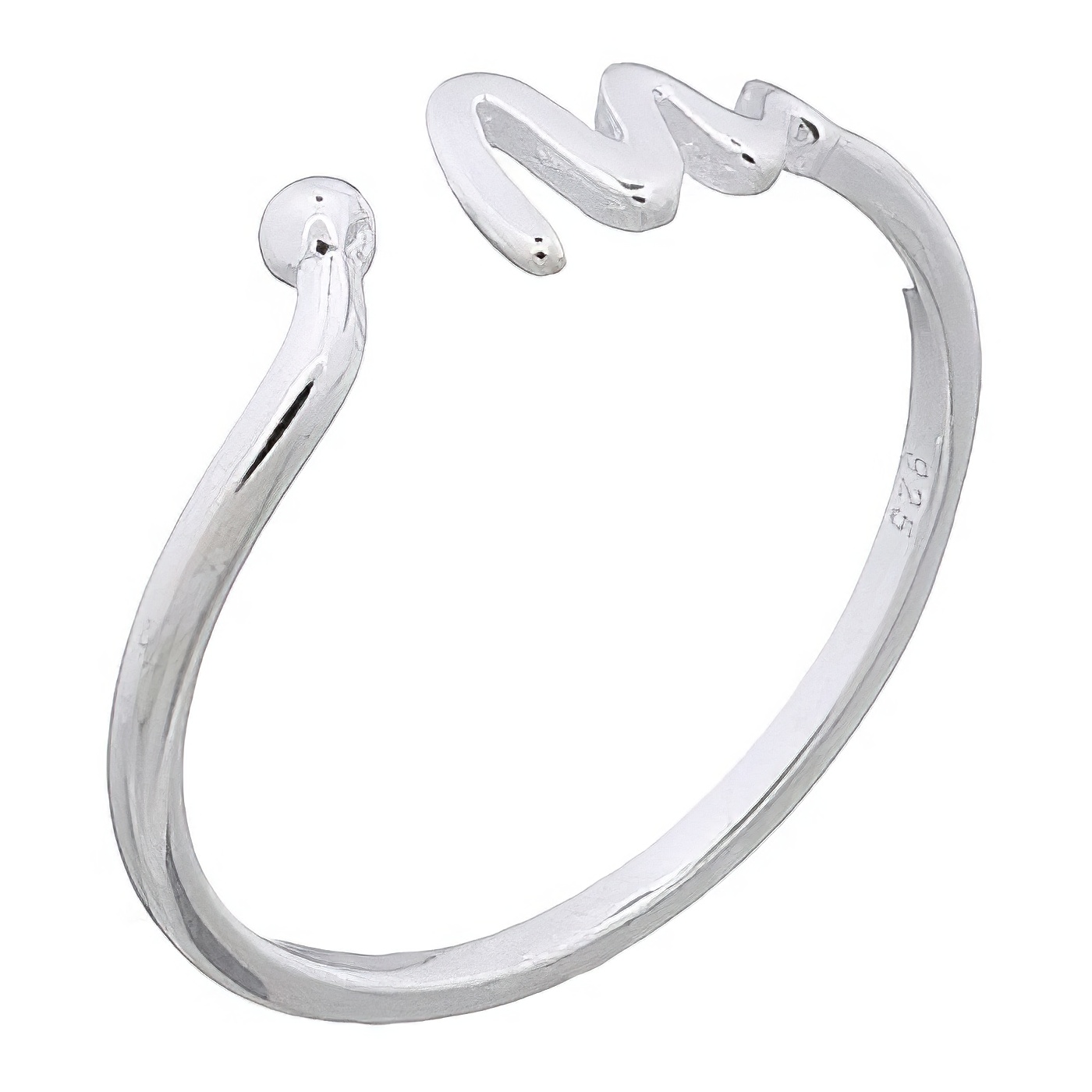 Lifeline Pulse Adjustable Ring 925 Silver by BeYindi 