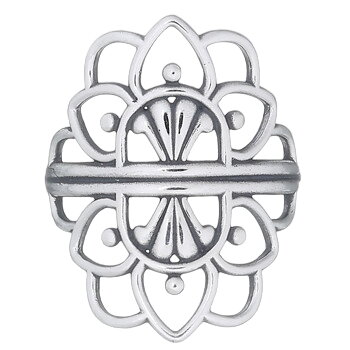 Mandala lotus Boho Style 925 Silver Ring by BeYindi 