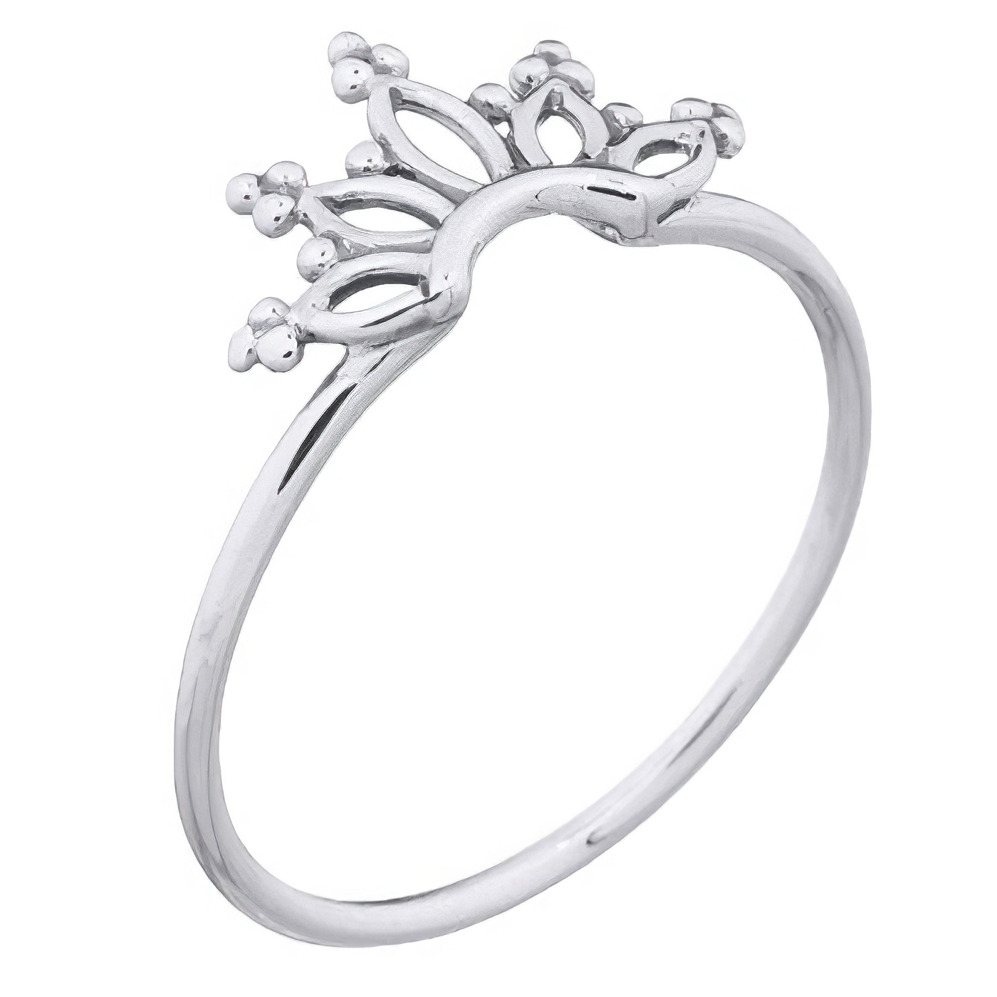 Lotus Crown Boho Style 925 Silver Ring by BeYindi 