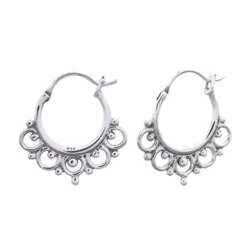 Stylish Boho Hoops 925 Silver Earrings by BeYindi 