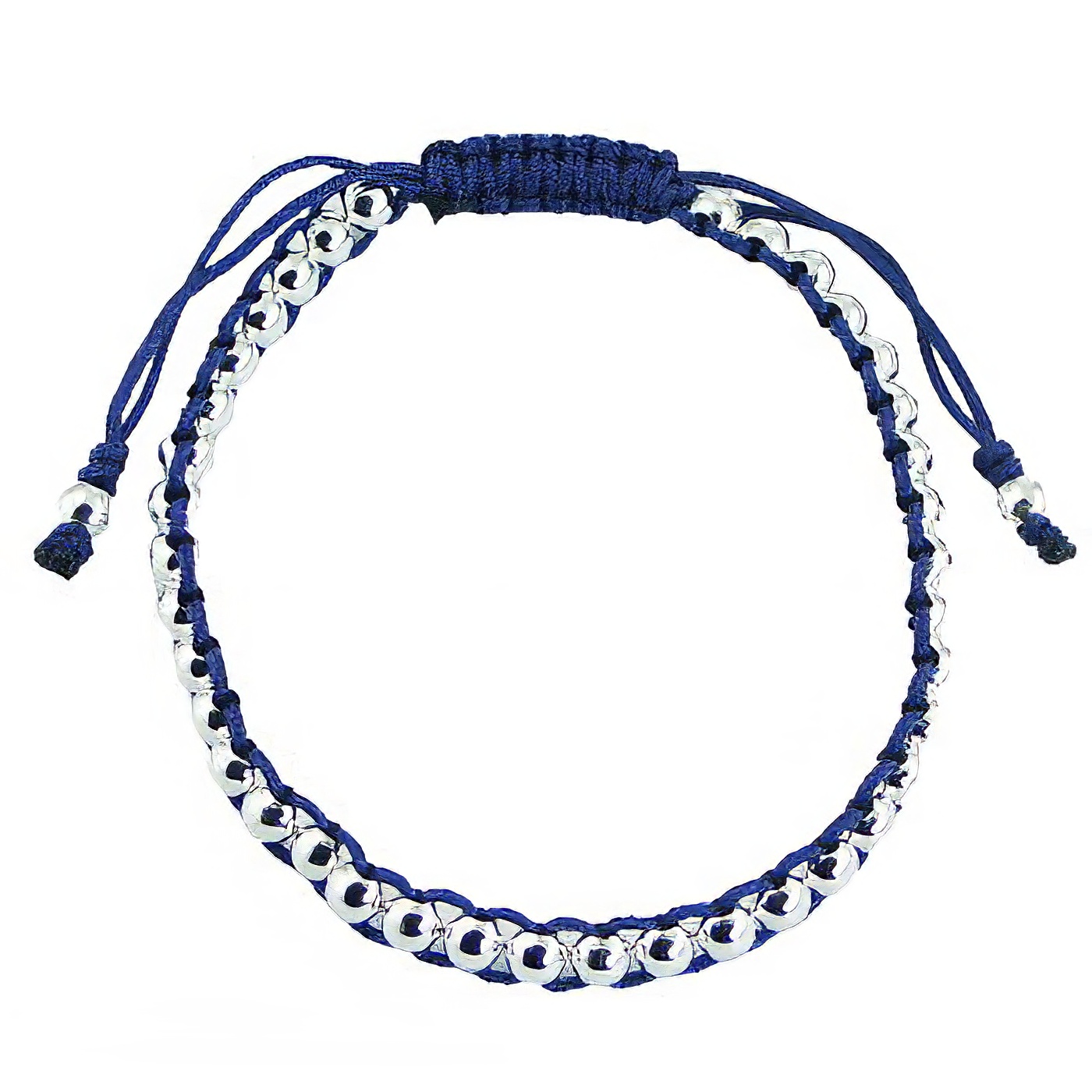 Silver Lockit Beads Bracelet, Silver and Blue Polyester Cord - Categories |  LOUIS VUITTON