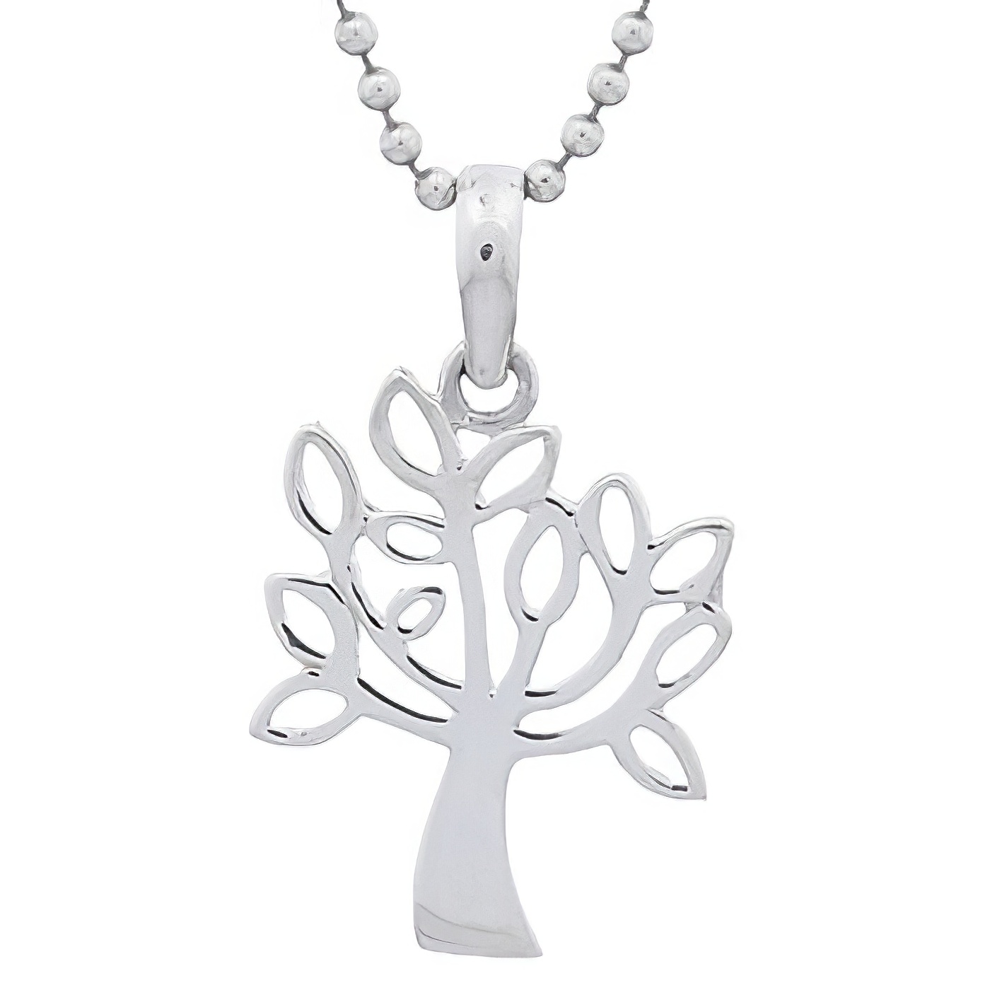 Designer sterling silver airy olive tree pendant by BeYindi 