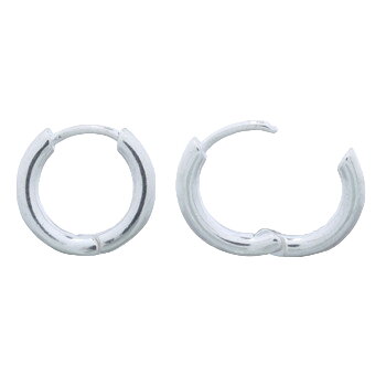 Silver Plated Circle Midium Huggie Sterling 925 Silver Earrings by BeYindi 2