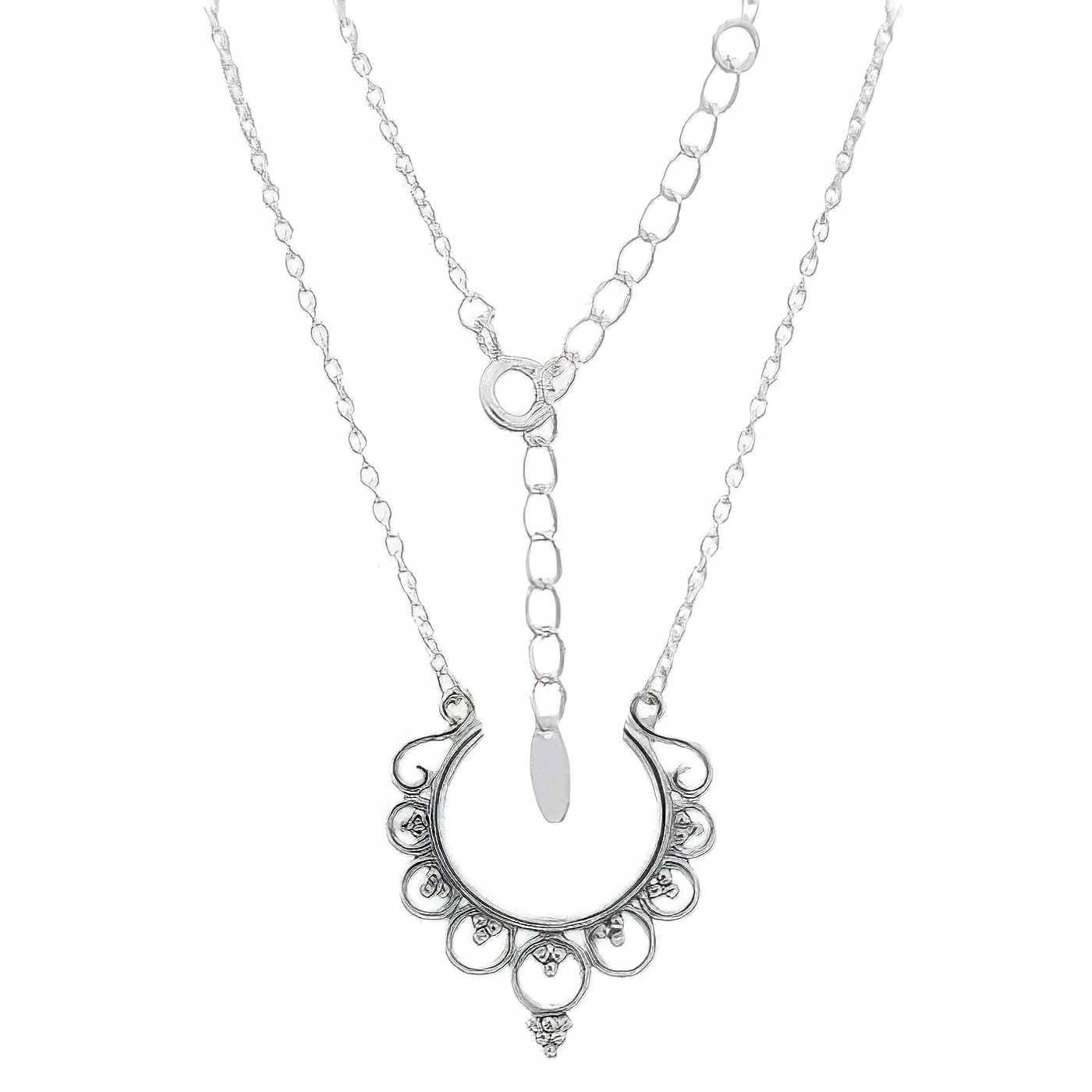 Stylish Bohemian Sterling Silver Necklace by BeYindi 