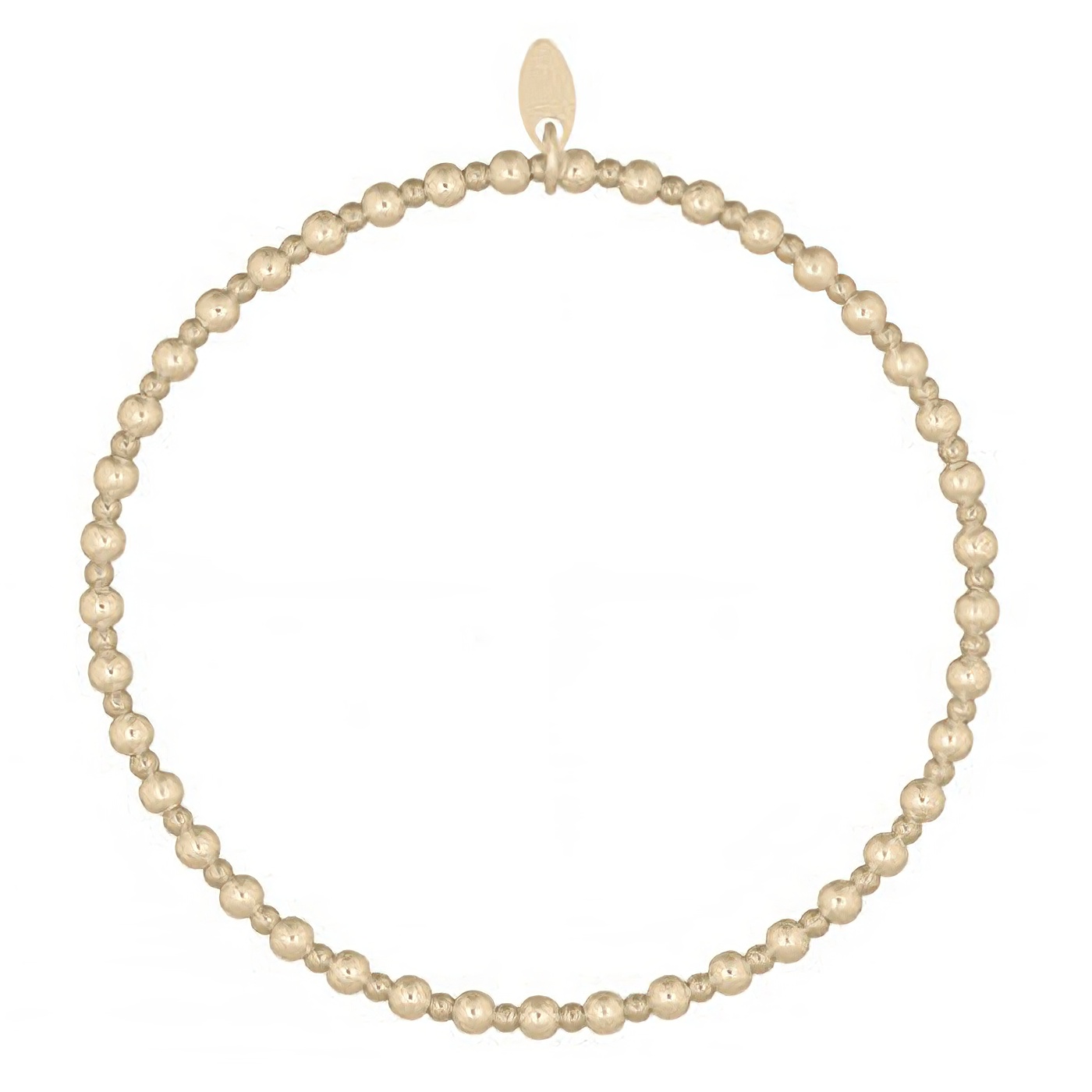 Stretchable Yellow Gold Plated 925 Bracelet 