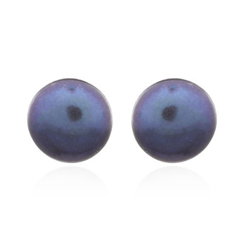 Freshwater Purple Pearl 6 MM 925 Silver Stud Earrings by BeYindi 