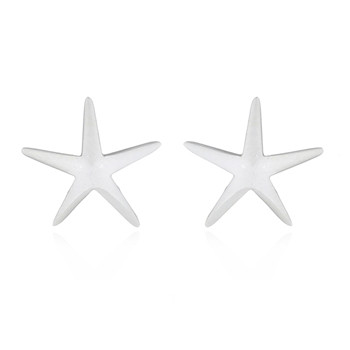 Simple Starfish Shaped 925 Silver Stud Earrings by BeYindi 