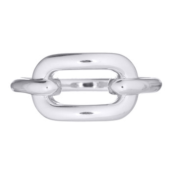Open Oval Link 925 Sterling Silver Ring by BeYindi 