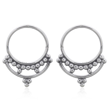 Boho Crown Septum Earrings 925 Sterling Silver by BeYindi 