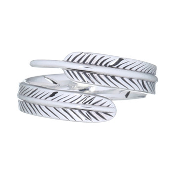 Rounded Feather 925 Sterling Silver Toe Ring by BeYindi 