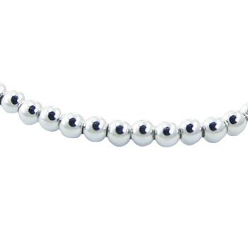 Polished 4mm Sterling Silver Spheres Stretch Bracelet by BeYindi 2