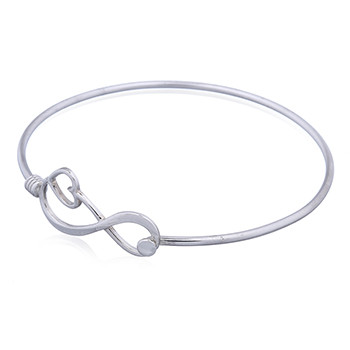 925 Silver Bangle Infinity Love Bracelet 