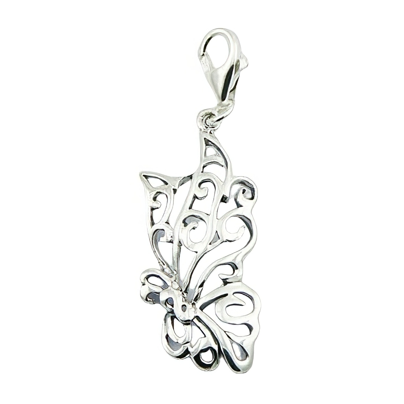 Ajoure butterfly sterling silver charm 